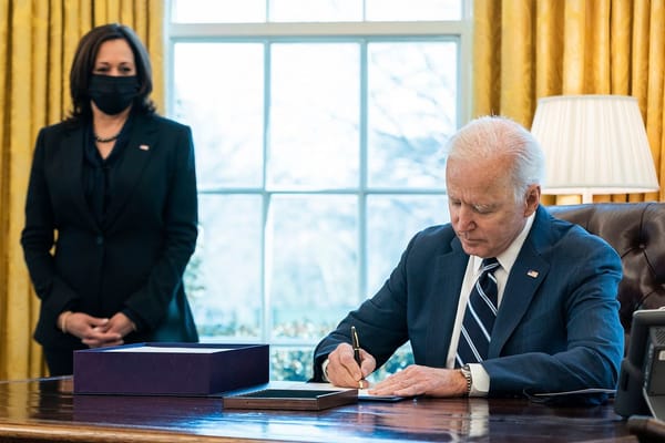 President Joe Biden, joined by Vice